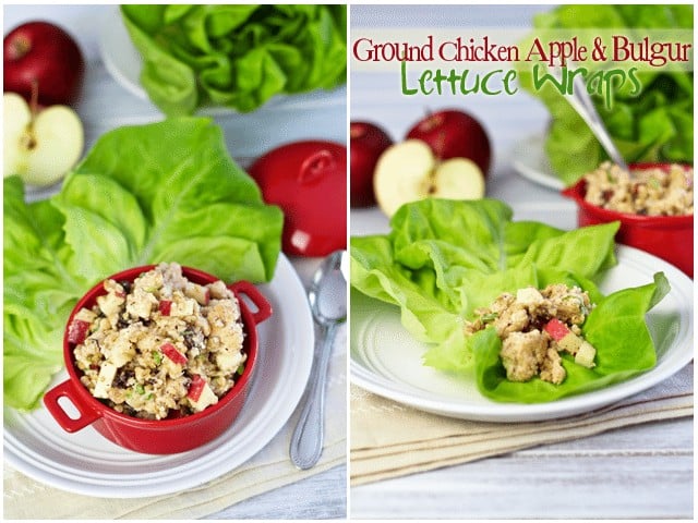  Ground Chicken Apple and Bulgur Lettuce Wraps | by Sonia! The Healthy Foodie 