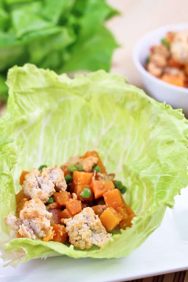 Ground Chicken Butternut Squash Lettuce Wraps | by Sonia! The Healthy Foodie