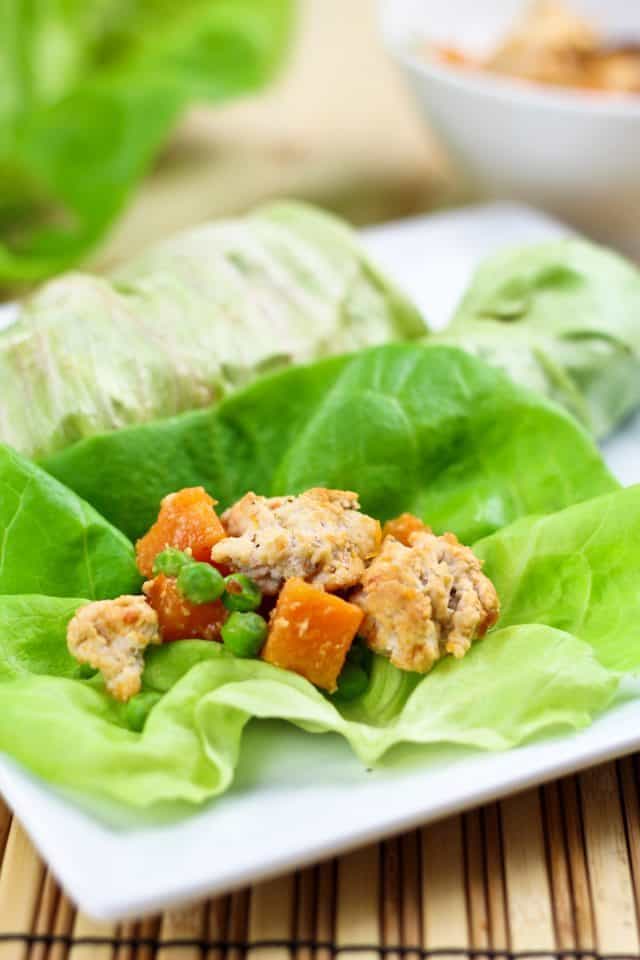 Ground Chicken Butternut Squash Lettuce Wraps | by Sonia! The Healthy Foodie