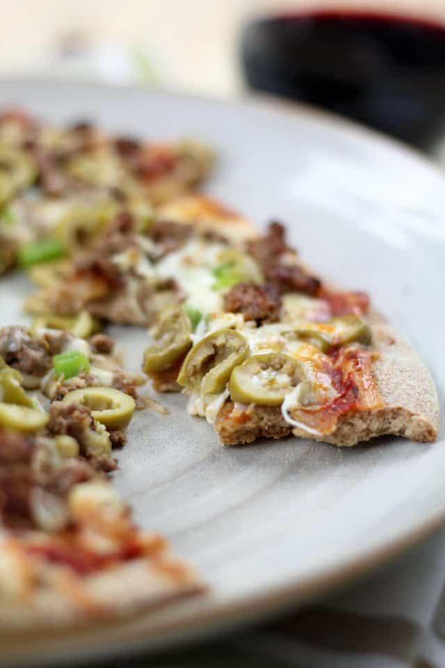 Ground Beef and Green Olives Pizza | by Sonia! The Healthy Foodie