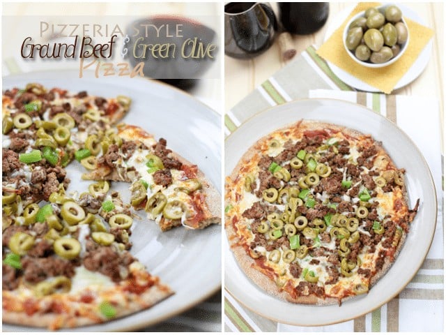 Ground Beef and Green Olives Pizza | by Sonia! The Healthy Foodie