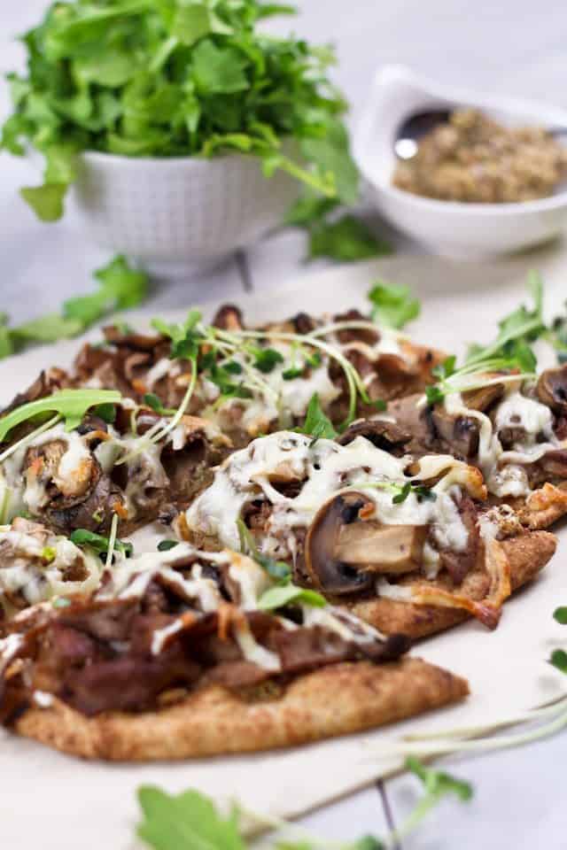 Quick and Easy Philly Cheese Steak Pizza | by Sonia! The Healthy Foodie