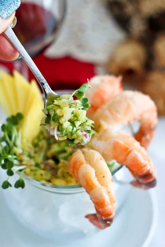 Shrimp Cocktail with Mango Salsa | by Sonia! The Healthy Foodie