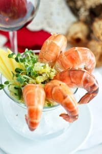 Shrimp Cocktail with Mango Avocado Salsa • The Healthy Foodie