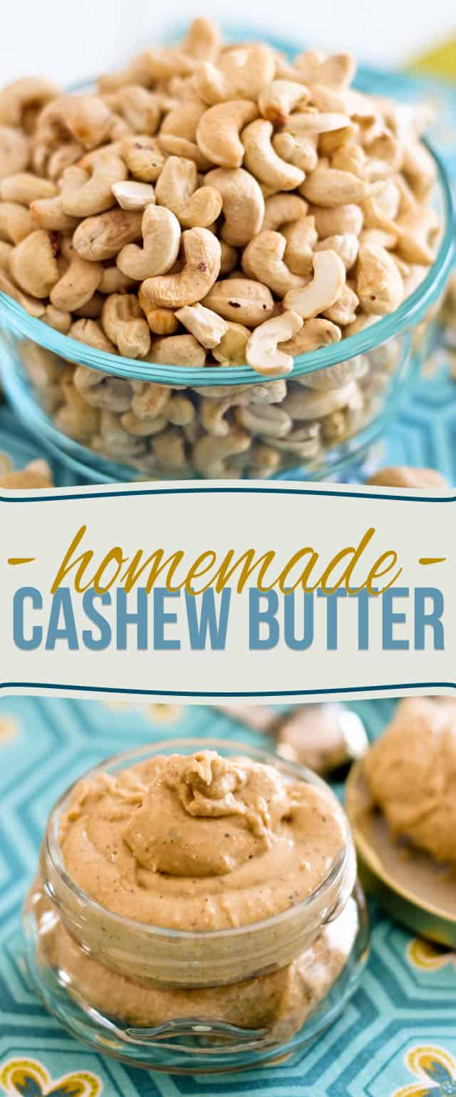 Learn how to make your own all natural, no oil added, homemade cashew butter with these step-by-step photo instructions. Heavenly deliciousness in a jar!