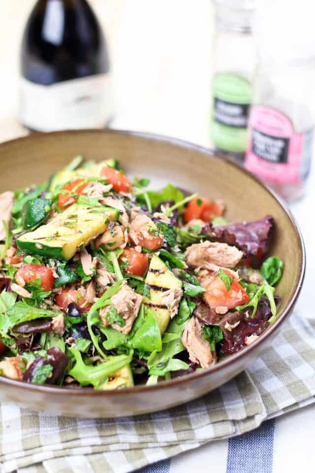 Simple Tuna Fish and Grilled Zucchini Salad | by Sonia! The Healthy Foodie