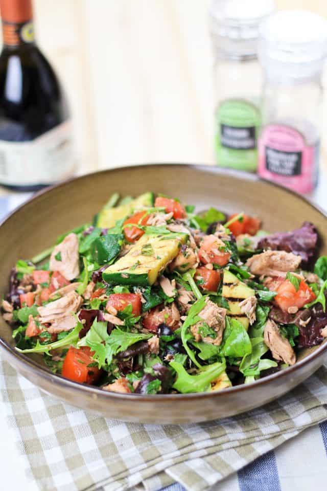 Simple Tuna Fish and Grilled Zucchini Salad | by Sonia! The Healthy Foodie