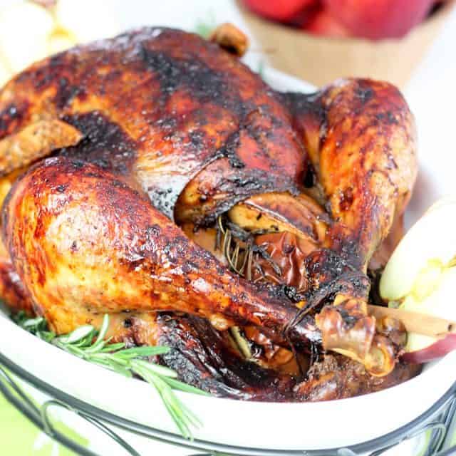 Maple Glazed Spicy Apple Roasted Turkey | by Sonia! The Healthy Foodie