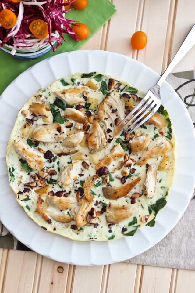 Apple Chicken Egg White Omelet | by Sonia! The Healthy Foodie