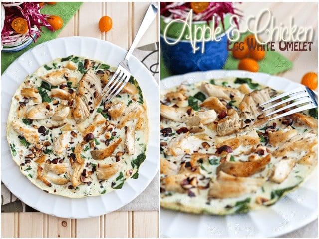 Apple Chicken Egg White Omelet | by Sonia! The Healthy Foodie