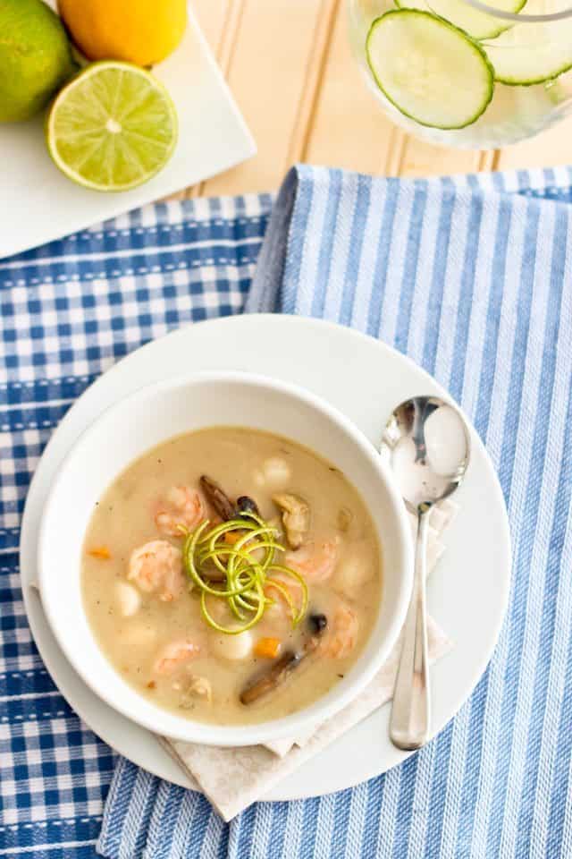 Creamy Seafood Chowder | by Sonia! The Healthy Foodie