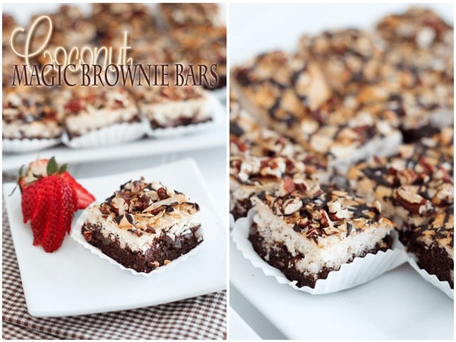 Coconut Magic Brownie Bars | by Sonia! The Healthy Foodie