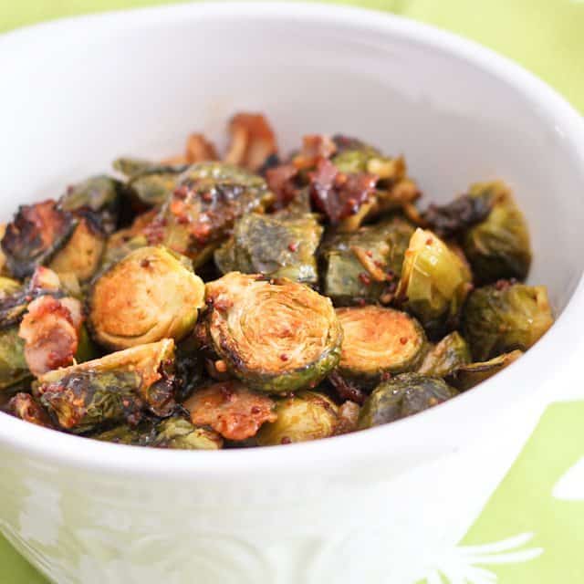 Oven Roasted Brussels Sprouts and Smokey Bacon