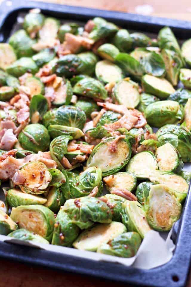 Oven Roasted Brussel Sprouts with Smokey Bacon | by Sonia! The Healthy Foodie