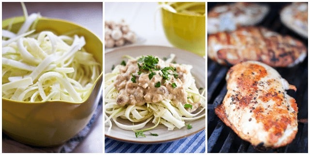 Paleo Creamy Chicken Zucchini Fettuccine