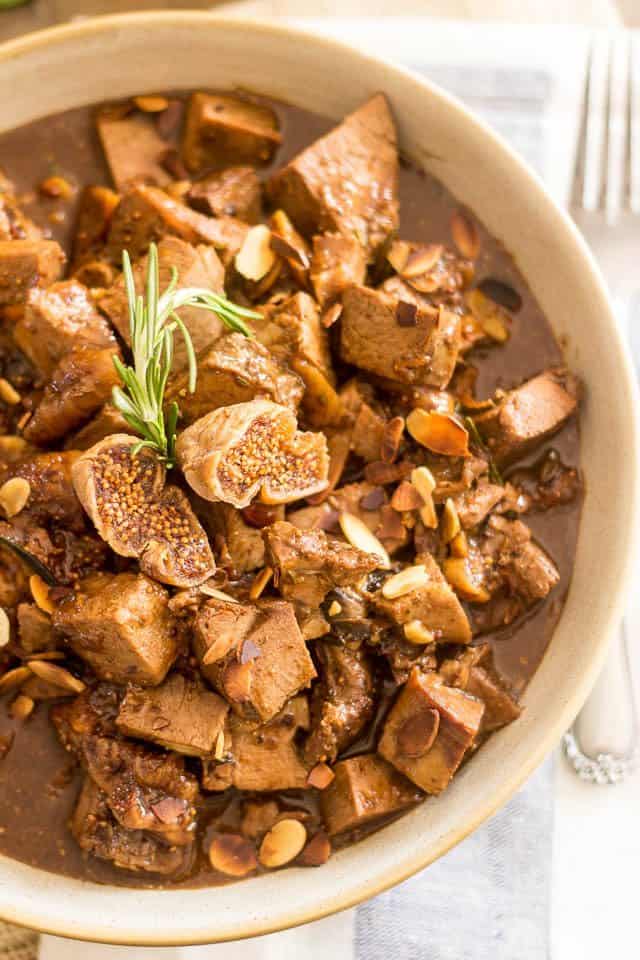 Fig and Almond Lamb Stew | thehealthyfoodie.com