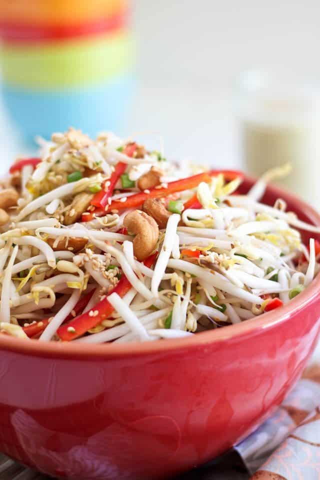 Cashew Bean Sprout Salad | by Sonia! The Healthy Foodie