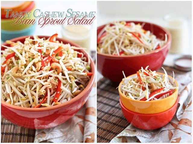 Cashew Bean Sprout Salad | by Sonia! The Healthy Foodie