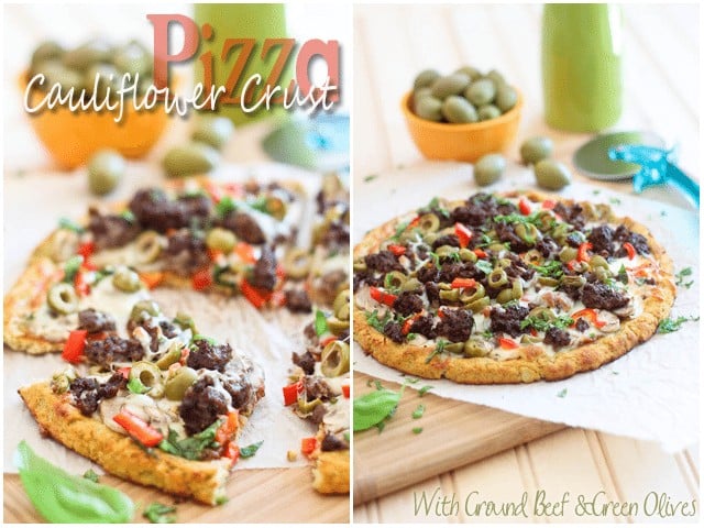 Cauliflower Crust Pizza | thehealthyfoodie.com