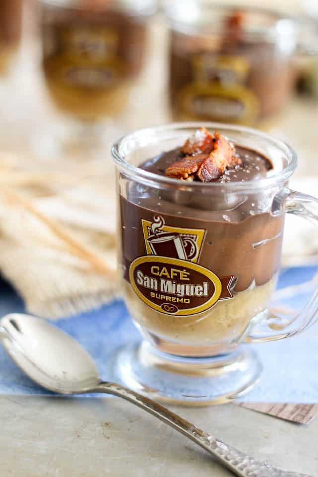 Chocolate Caramel Bacon Pots-de-Creme | by Sonia! The Healthy Foodie