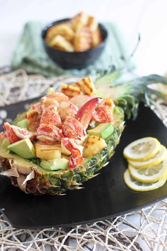 Grilled Pineapple and Lobster Salad  | by Sonia! The Healthy Foodie