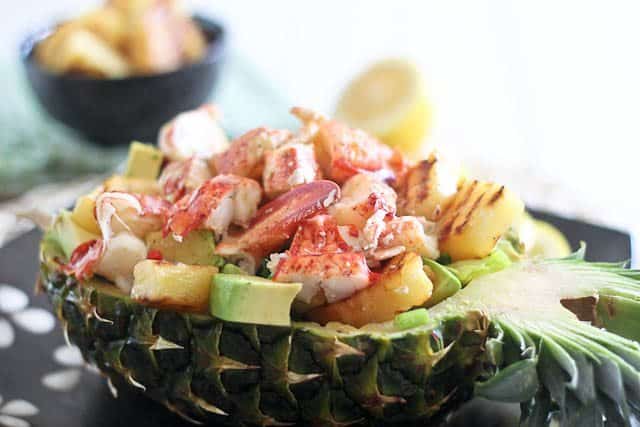 Grilled Pineapple and Lobster Salad  | by Sonia! The Healthy Foodie