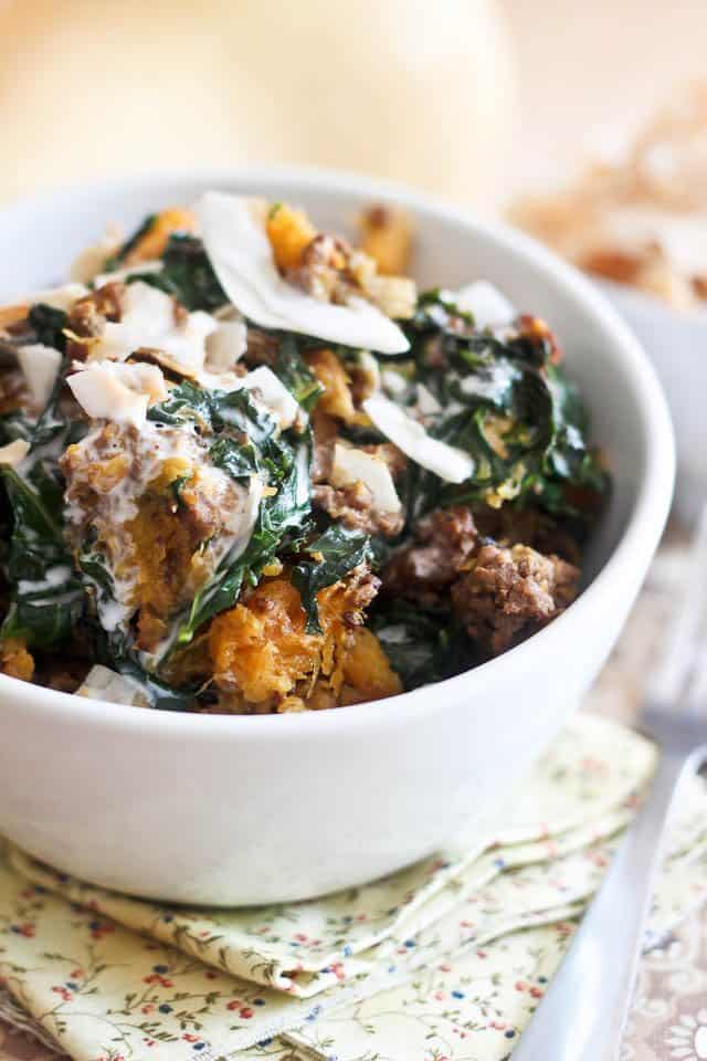 Kale Butternut Squash Breakfast Bowl | by Sonia! The Healthy Foodie