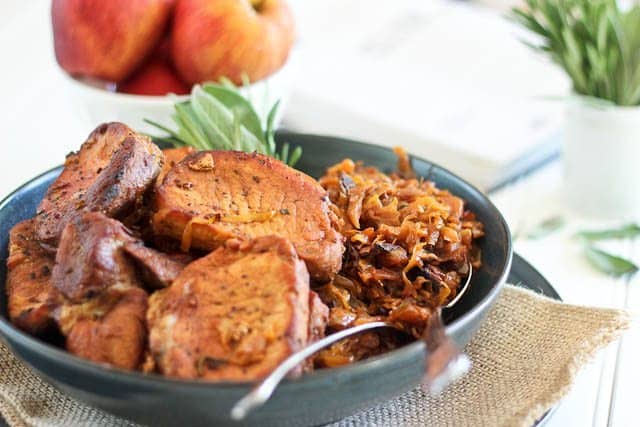 Pork Chops and Braised Cabbage | by Sonia! The Healthy Foodie