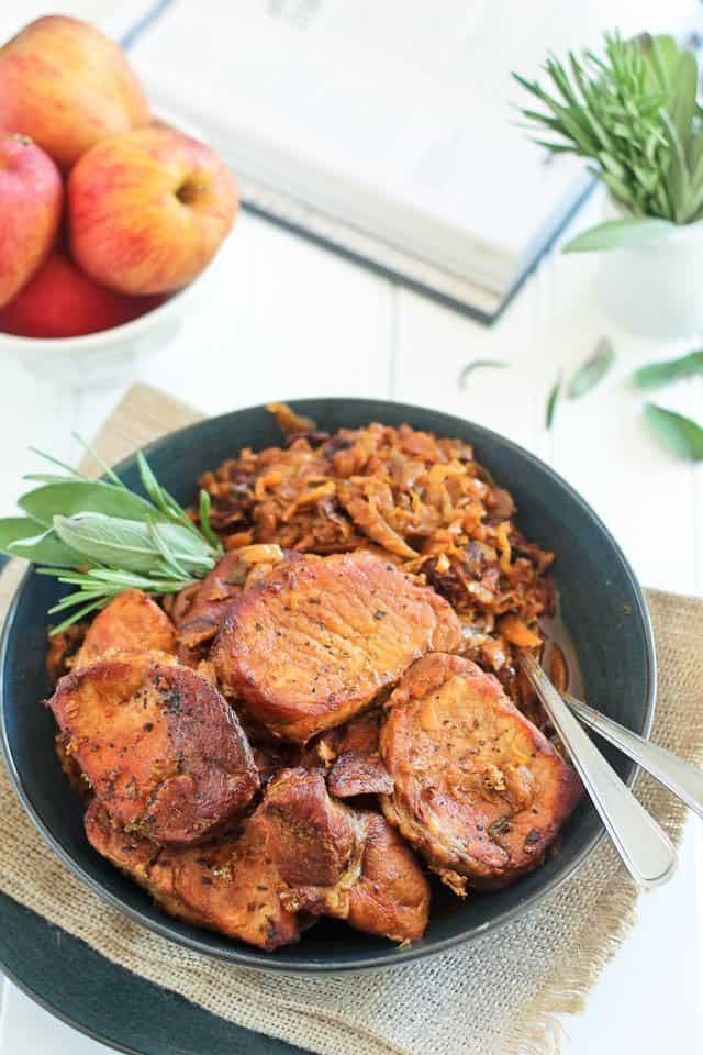 Pork Chops and Braised Cabbage | by Sonia! The Healthy Foodie