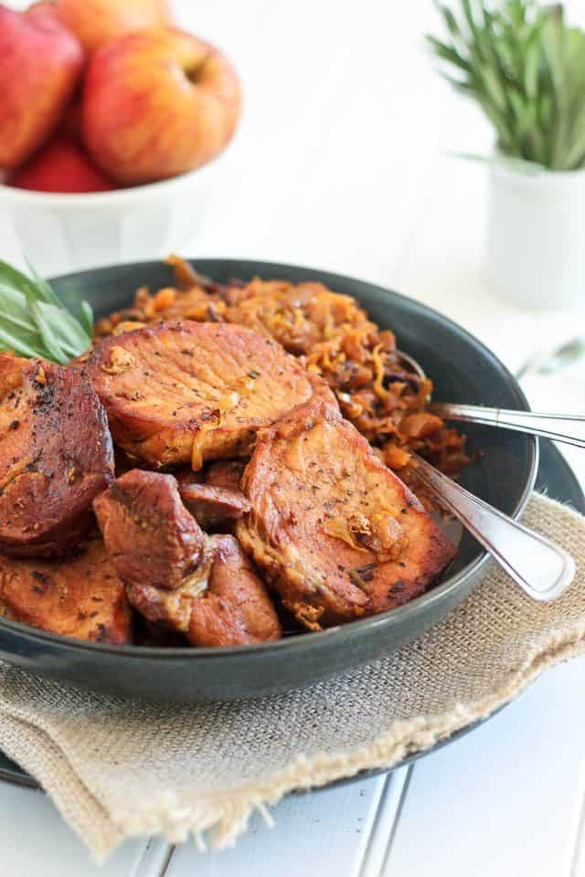 Pork Chops and Braised Cabbage | by Sonia! The Healthy Foodie