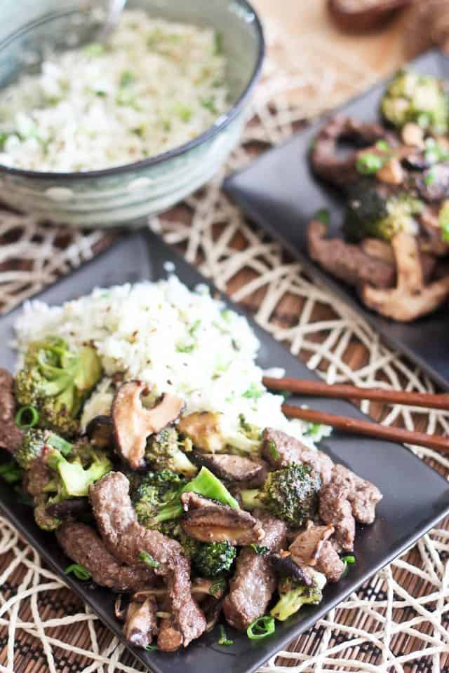 Sauteed Beef with Broccoli and Shiitake | by Sonia! The Healthy Foodie