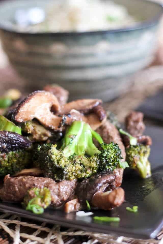 Sauteed Beef with Broccoli and Shiitake | by Sonia! The Healthy Foodie