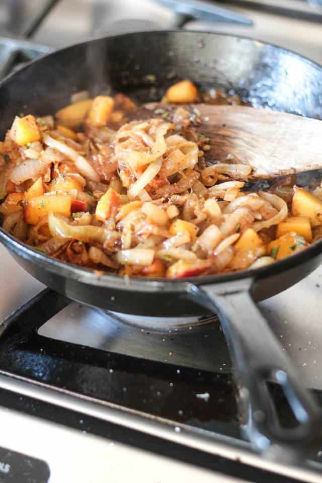 Beef Liver with Peaches and Caramelized Onions | by Sonia! The Healthy Foodie