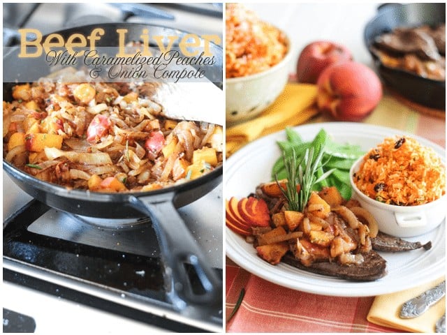 Beef Liver with Peaches and Caramelized Onions | by Sonia! The Healthy Foodie