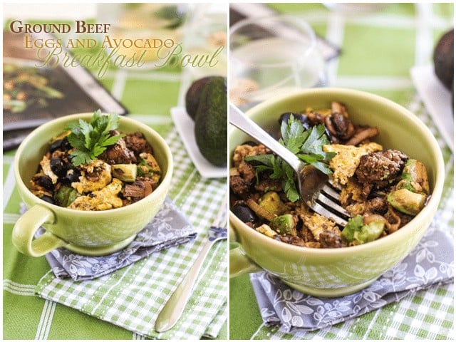 Ground Beef, Eggs and Avocado Breakfast Bowl - The Healthy Foodie