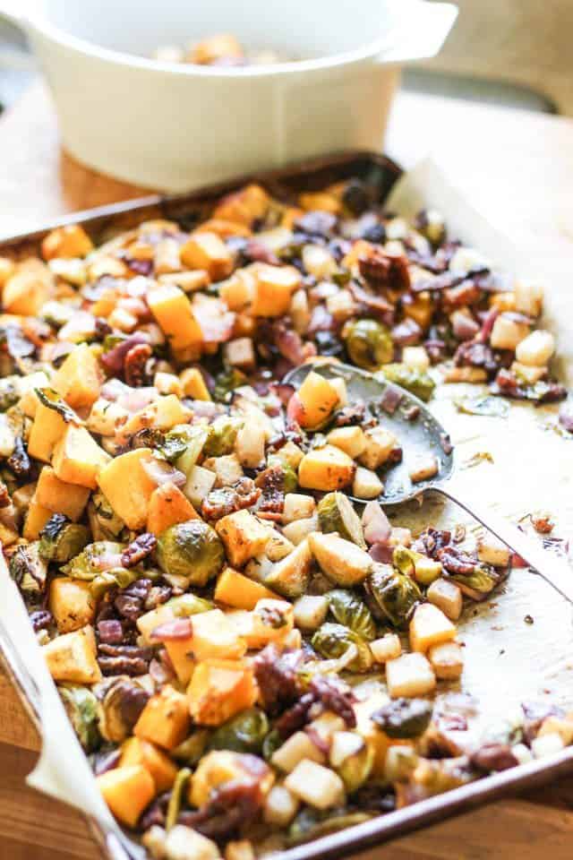 Butternut Squash Brussel Sprout Jicama Hash | by Sonia! The Healthy Foodie