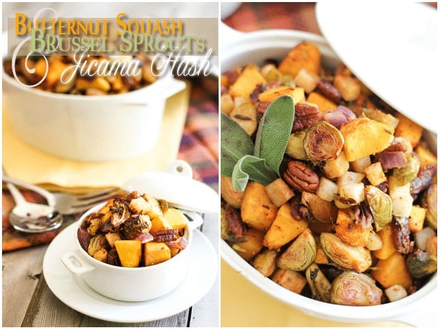 Butternut Squash Brussel Sprout Jicama Hash | by Sonia! The Healthy Foodie