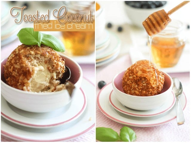 Toasted Coconut Fried Ice Cream | by Sonia! The Healthy Foodie