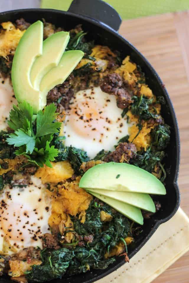 Ground Beef Butternut Squash Breakfast Skillet | by Sonia! The Healthy Foodie