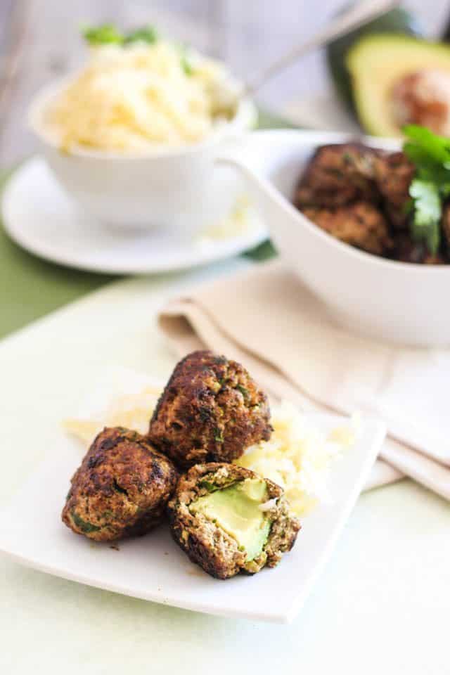 Avocado Stuffed Meatballs | by Sonia! The Healthy Foodie