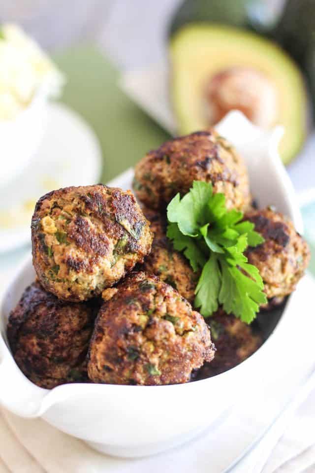 Avocado Stuffed Meatballs | by Sonia! The Healthy Foodie