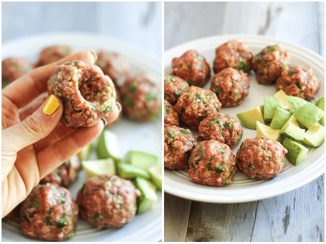 Avocado Stuffed Meatballs | by Sonia! The Healthy Foodie