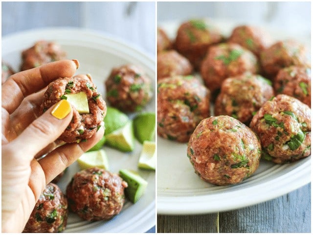 Avocado Stuffed Meatballs | by Sonia! The Healthy Foodie