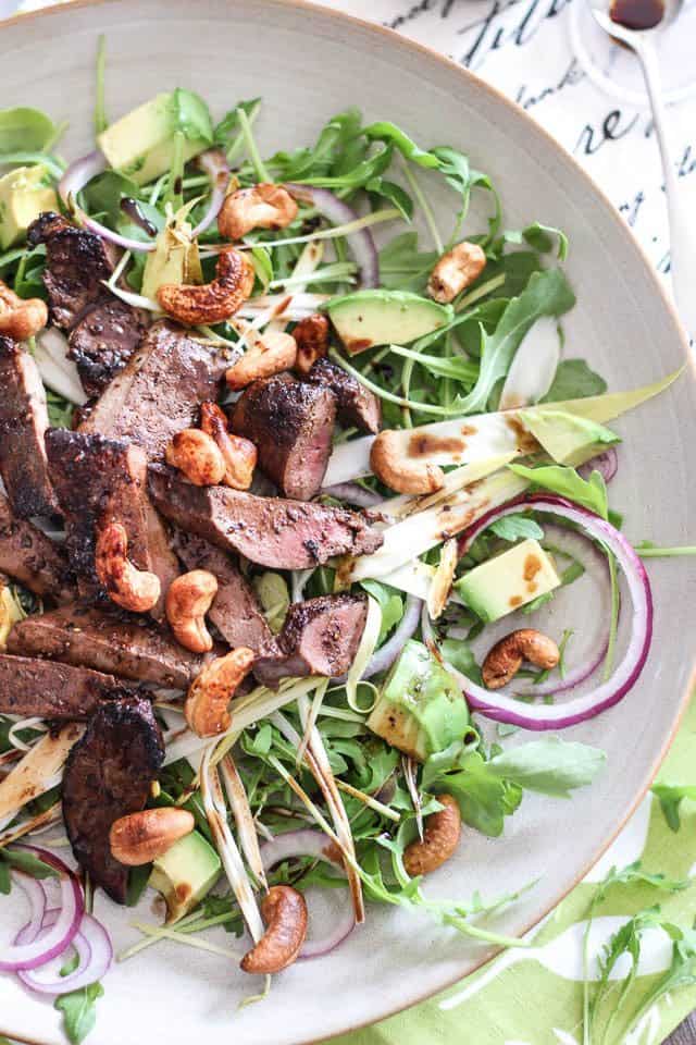 Warm Liver and Cashew Salad