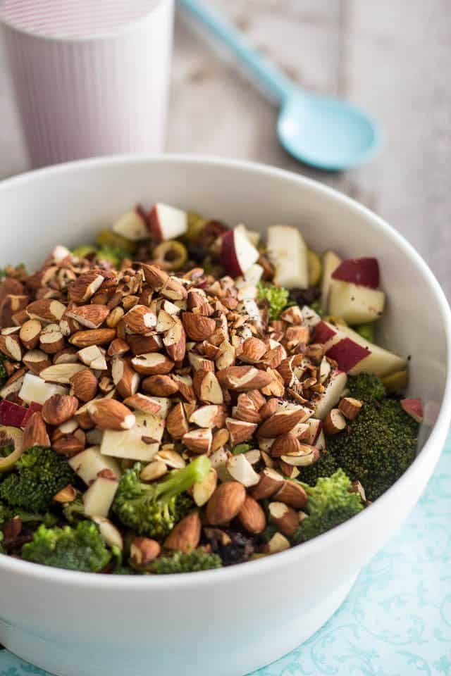 Broccoli Apple and Almond Salad | by Sonia! The Healthy Foodie