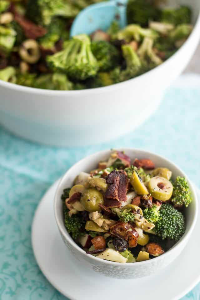 Broccoli Apple and Almond Salad | by Sonia! The Healthy Foodie