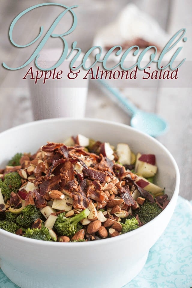 Broccoli Apple and Almond Salad | by Sonia! The Healthy Foodie