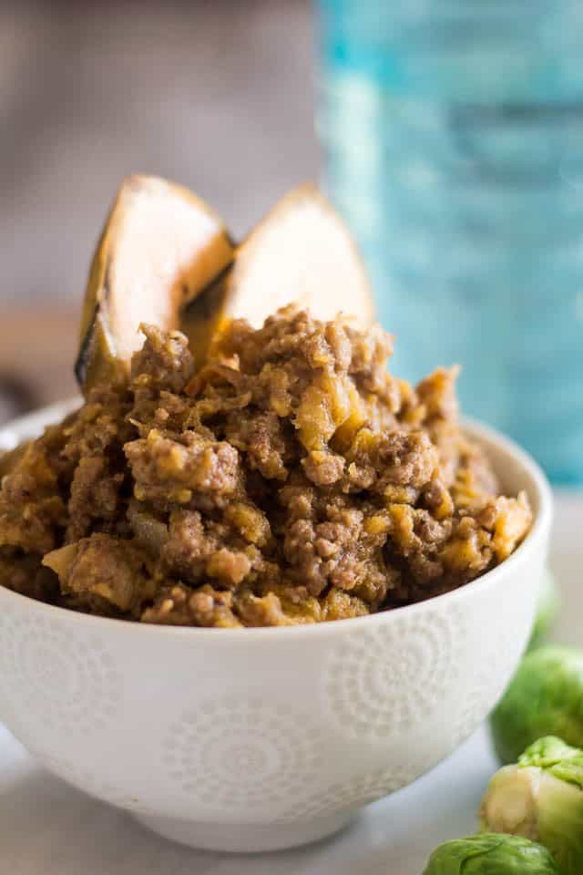 Creamy Plantain and Squash Ground Beef Mash