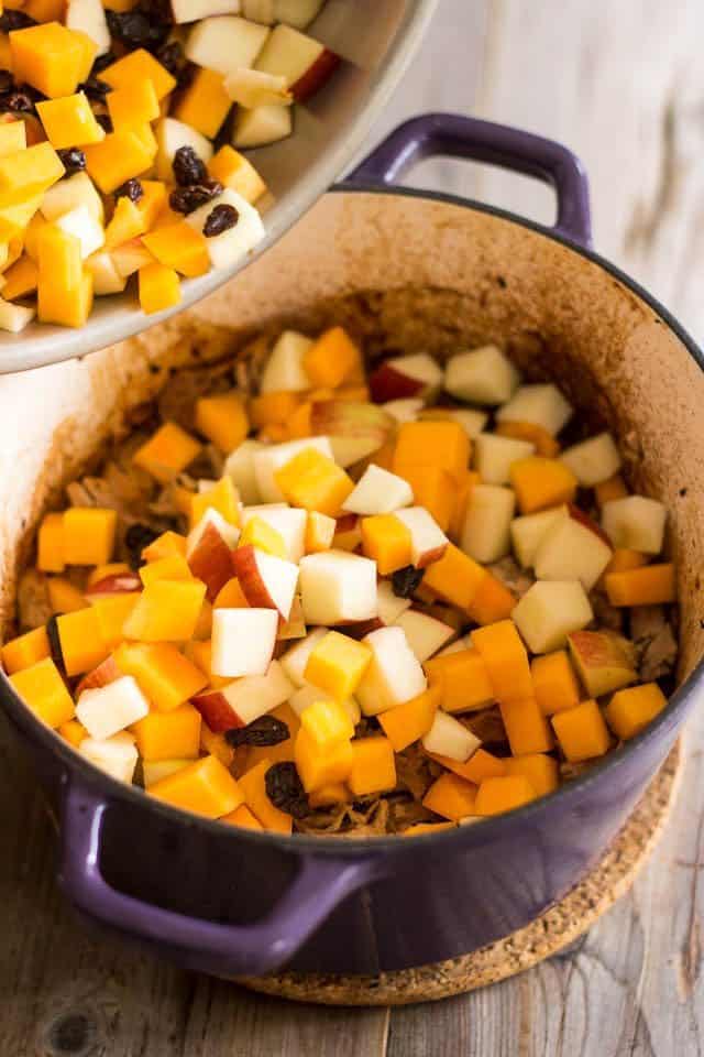 Fall Pork and Butternut Squash Double Crockpot Meal