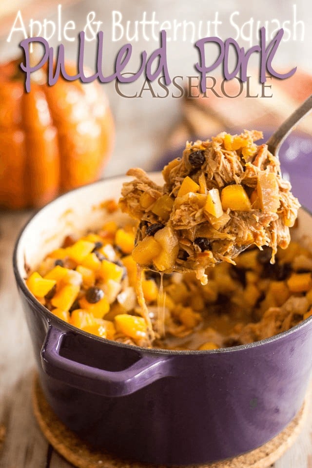 Apple Squash Pulled Pork Casserole | by Sonia! The Healthy Foodie
